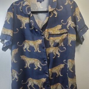 Katie Kime Cheetah Print Top